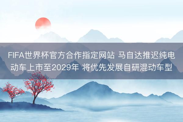 FIFA世界杯官方合作指定网站 马自达推迟纯电动车上市至2029年 将优先发展自研混动车型