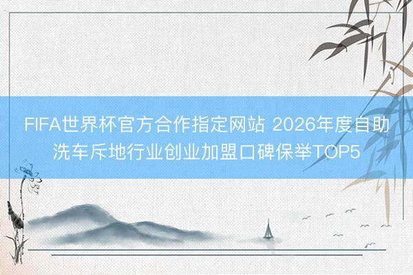 FIFA世界杯官方合作指定网站 2026年度自助洗车斥地行业创业加盟口碑保举TOP5