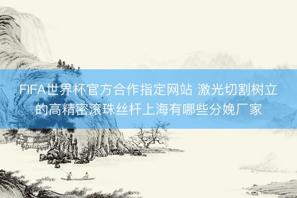 FIFA世界杯官方合作指定网站 激光切割树立的高精密滚珠丝杆上海有哪些分娩厂家