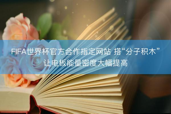 FIFA世界杯官方合作指定网站 搭“分子积木”让电板能量密度大幅提高