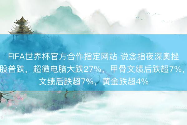 FIFA世界杯官方合作指定网站 说念指夜深奥挫950点，科技股普跌，超微电脑大跌27%，甲骨文绩后跌超7%，黄金跌超4%