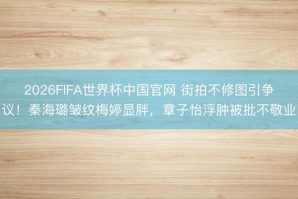 2026FIFA世界杯中国官网 街拍不修图引争议！秦海璐皱纹梅婷显胖，章子怡浮肿被批不敬业