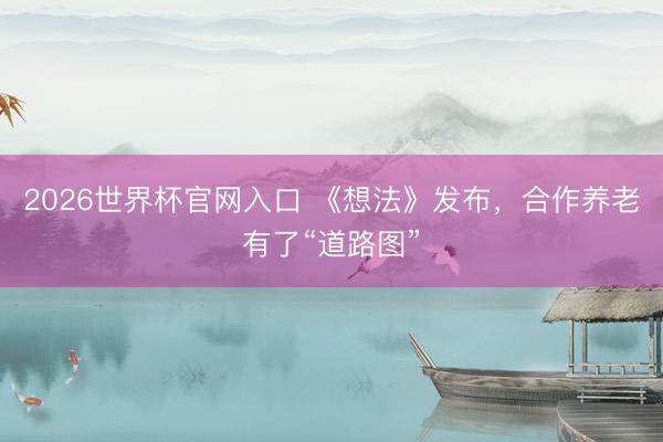 2026世界杯官网入口 《想法》发布，合作养老有了“道路图”